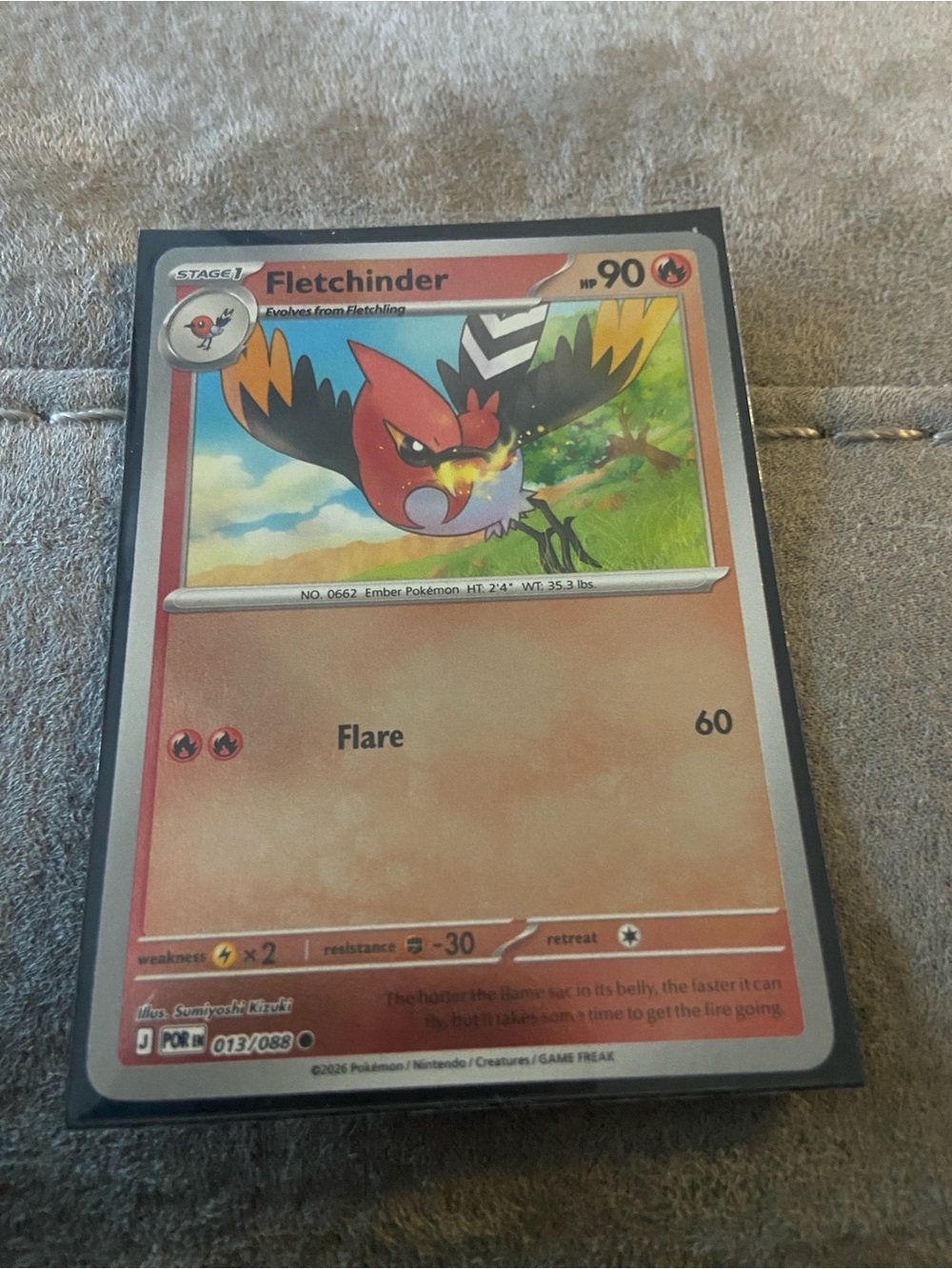 Fletchinder (Card Number 013/088)Rev holo Perfect Order